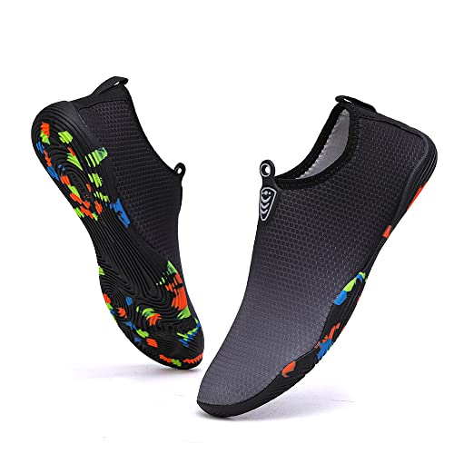 Vsufim Quick-Dry Water Sports Barefoot Shoes Aqua Socks for Swim Beach Pool Surf Yoga for Women Men (8 Women/7 Men) - Image 1