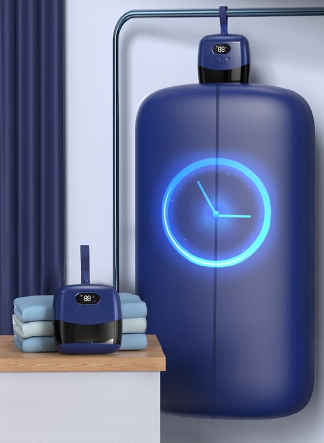 أبيكس مِجَفَّف غَسيل مُحمول مع جِهاز تَحَكُّم عَن بُعد، آلة تَجفيف كَهربائيّة مُتعددة الوظائف، مِجَفَّف مَلابس صَغير مع حَقيبة تَجفيف، آلة تَجفيف صَغيرة قابِلَة لِلتَعْديل بِسُرعَتَين، مِجَفَّف صَغير قابِل لِلطَّوْي لِلمَلابس الرَّقيقَة - Image 2