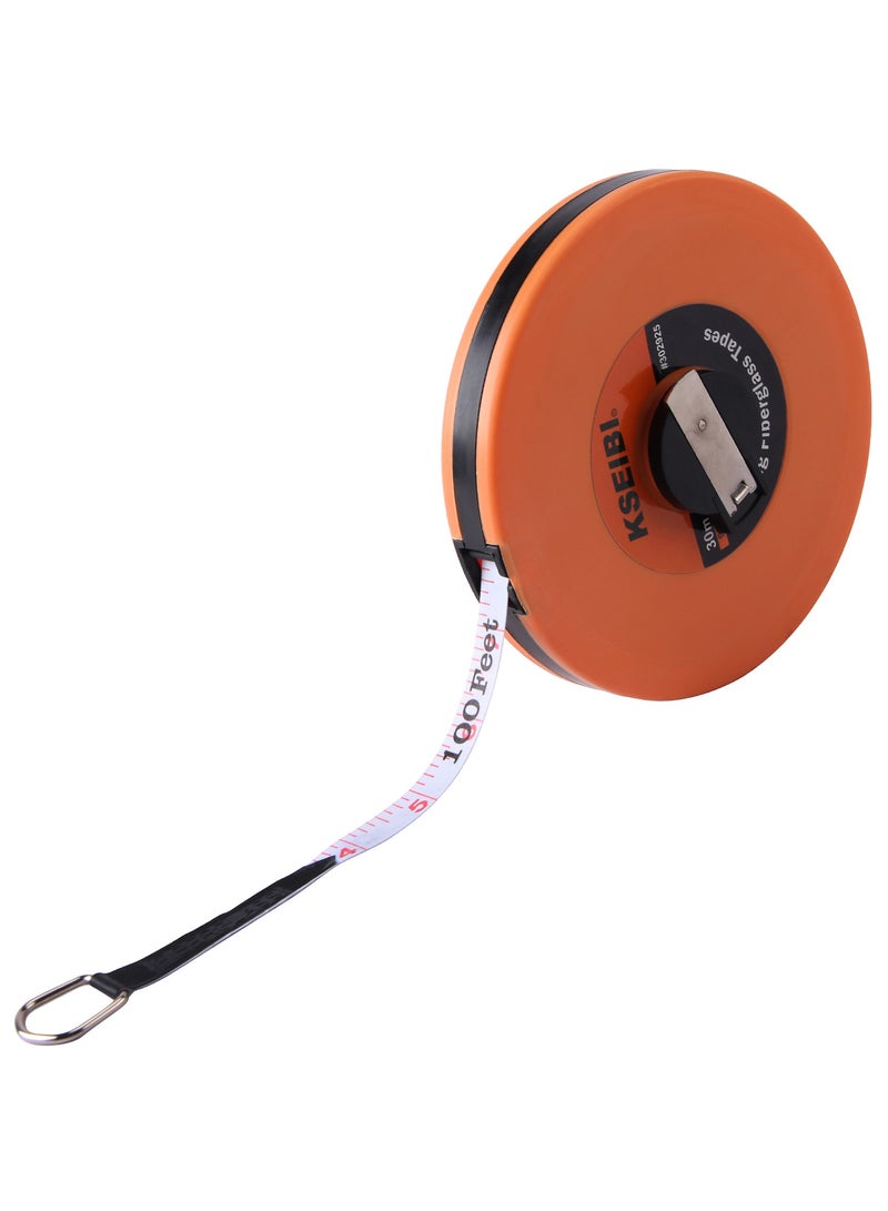 KSEIBI Long Fiberglass Tape Measure Double Face Printing Inch/Metric for Construction Work (66ft / 20m), For  Construction Projects, measurement tasks, Design, Surveying and Mapping, create topographic maps. - Image 1
