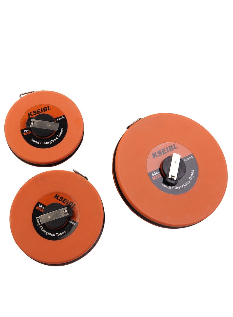 KSEIBI Long Fiberglass Tape Measure Double Face Printing Inch/Metric for Construction Work (66ft / 20m), For  Construction Projects, measurement tasks, Design, Surveying and Mapping, create topographic maps. - Image 4
