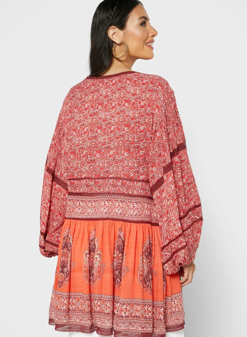 Free People Luna Printed Top