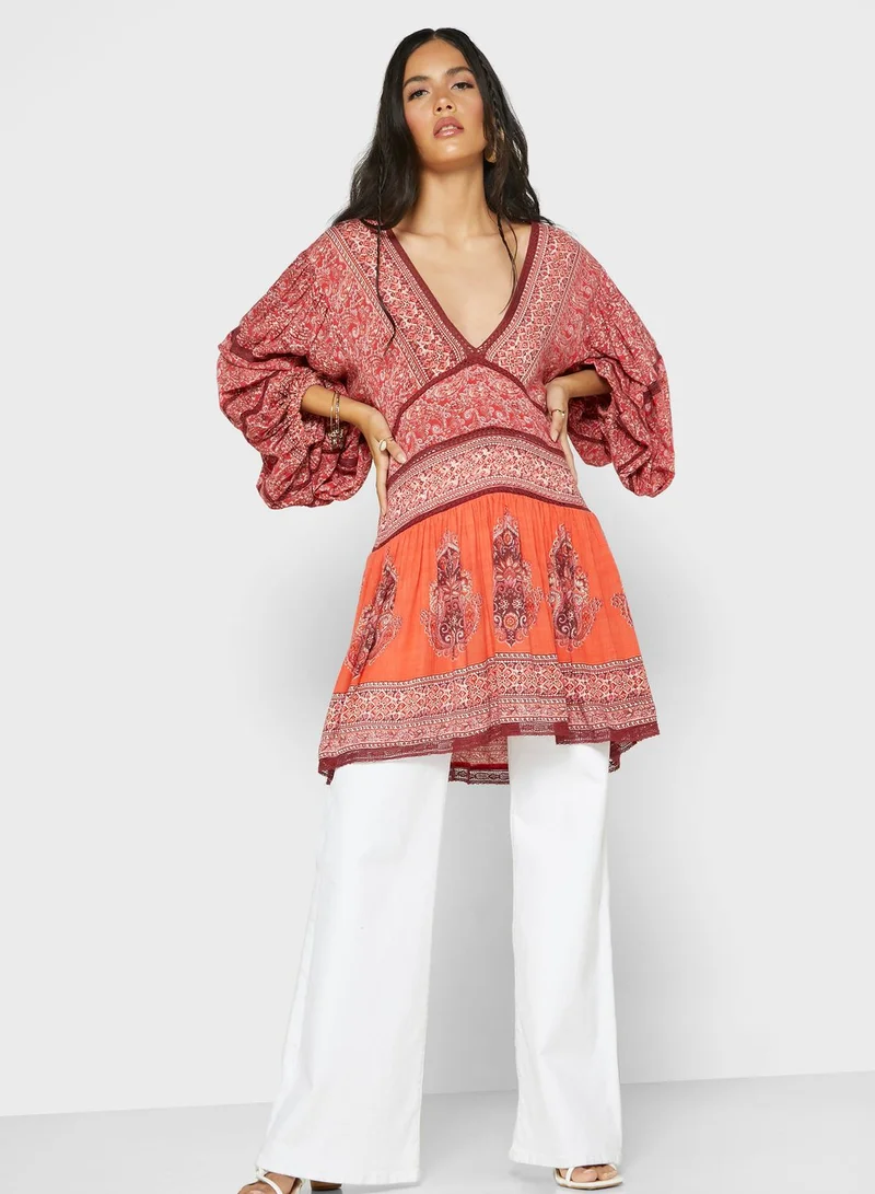 Free People Luna Printed Top