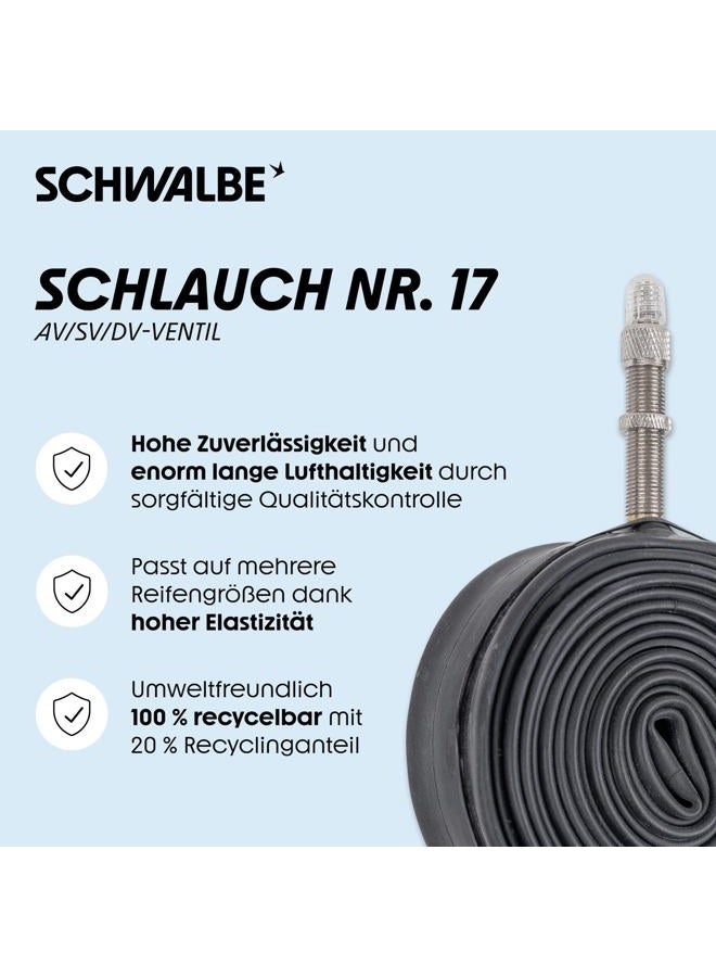 SCHWALBE SV17 Presta Extra Long Valve 700C Inner Tube - Black, 28 Inch - Image 2