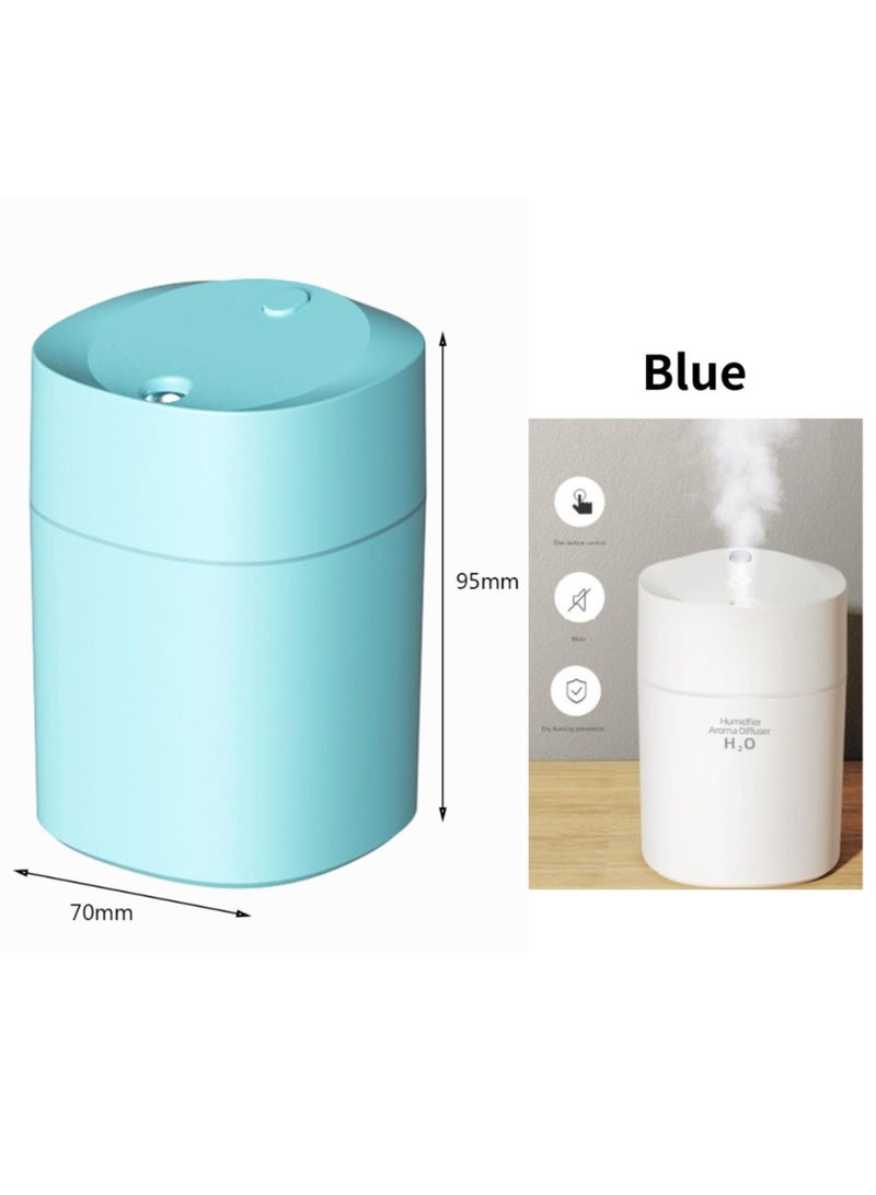 Portable Electric Humidifier, 580ml Anti-gravity Water Drop Humidifier, Quiet Operation Essential Oil Diffuser For Bedroom Baby Room, (Blue)  - Image 1