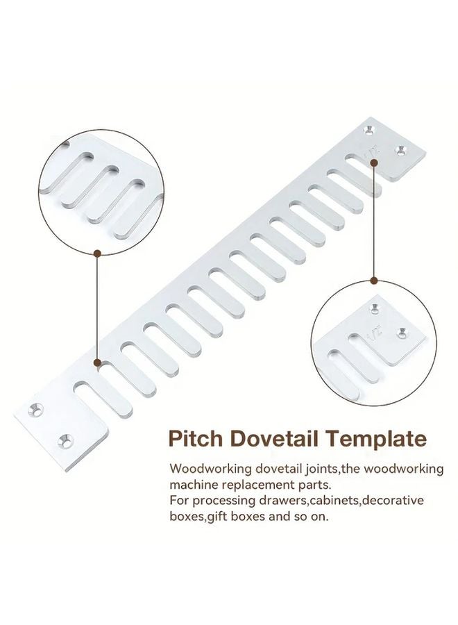 12 Inch Dovetail Template Aluminum Woodworking Jig Adjustable Slots Precision Guide - Image 3