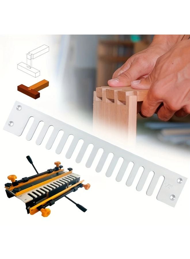 12 Inch Dovetail Template Aluminum Woodworking Jig Adjustable Slots Precision Guide - Image 5