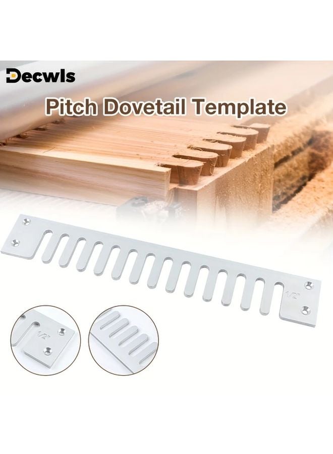 12 Inch Dovetail Template Aluminum Woodworking Jig Adjustable Slots Precision Guide - Image 2
