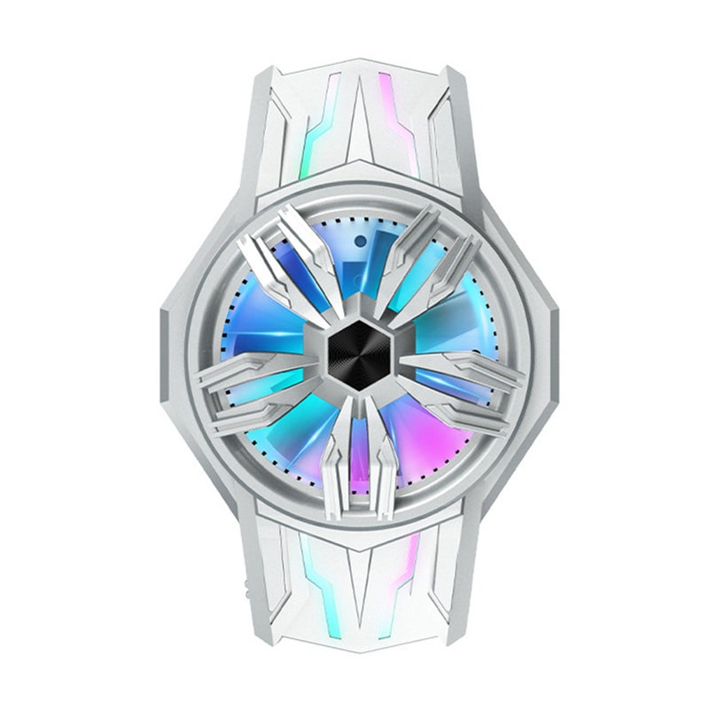S1-3030 Semiconductor Cell Phone Cooler RGB Mobile Phone Radiator Mini Smartphone Cooling Fan Low Noise for Game Movie Live Streaming Vlog Support 68-93mm Wide Phones - Image 1