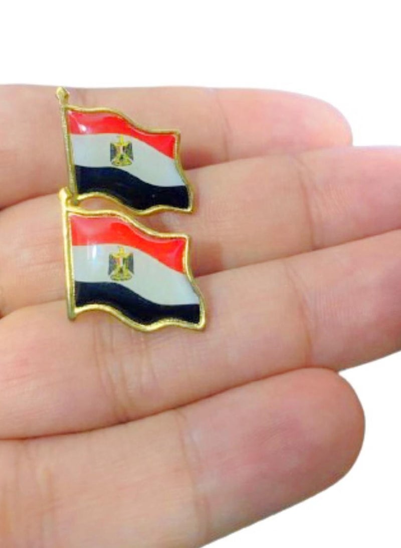 عدد 10دبوس بدله علي شكل علم مصرمن جالين , دبوس بدله علم مصر من جالين عدد 10  - Image 3