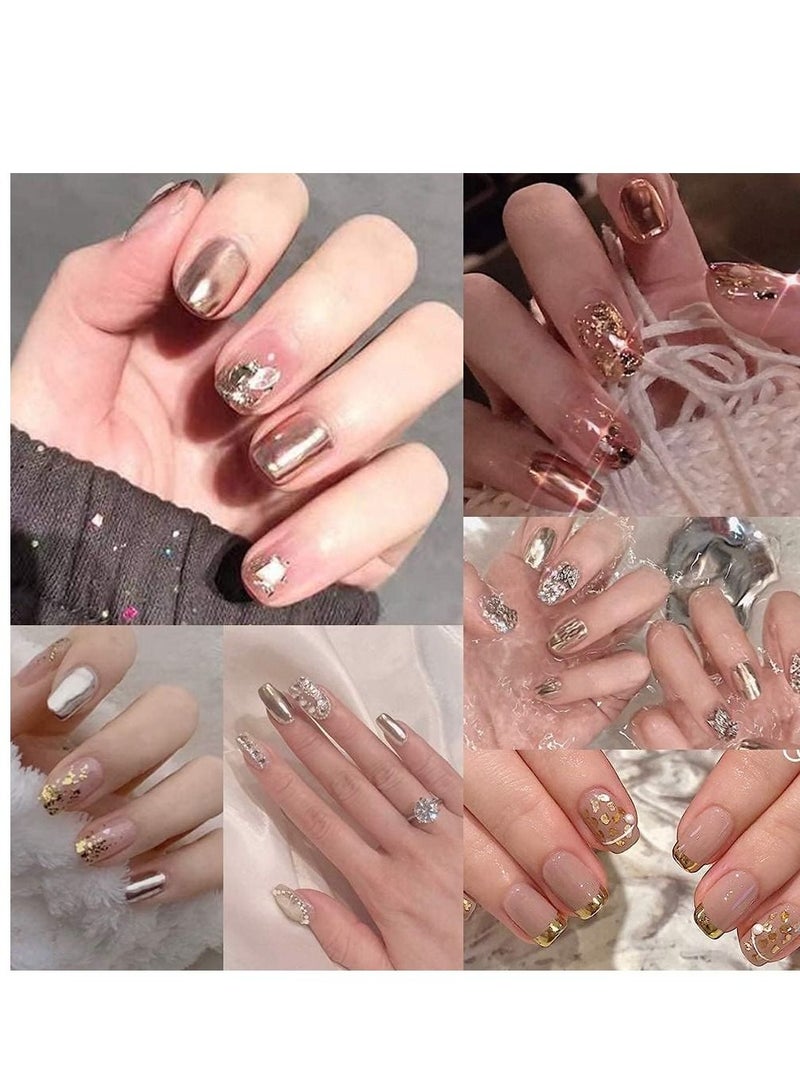 Generic Gold Chrome Nail Powder, Metallic Nail Art Pigment Powder Set, Shiny Nail Glitter Powder with Magic Mirror Effect for Nail Art Design Decoration6 Box Rose  - Image 3