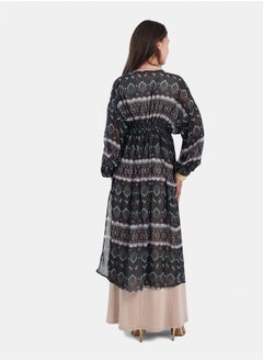 Carina Printed Kimono with Elastic Waist  - Image 2