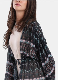 Carina Printed Kimono with Elastic Waist  - Image 3