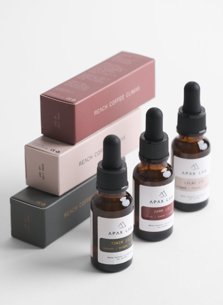 APAX LAB Nano, Mineral Concentrates to Enhance Attributes of Coffee - Tonik, Jamm, Lylac, Box Set of 3, 20ml each - Image 3