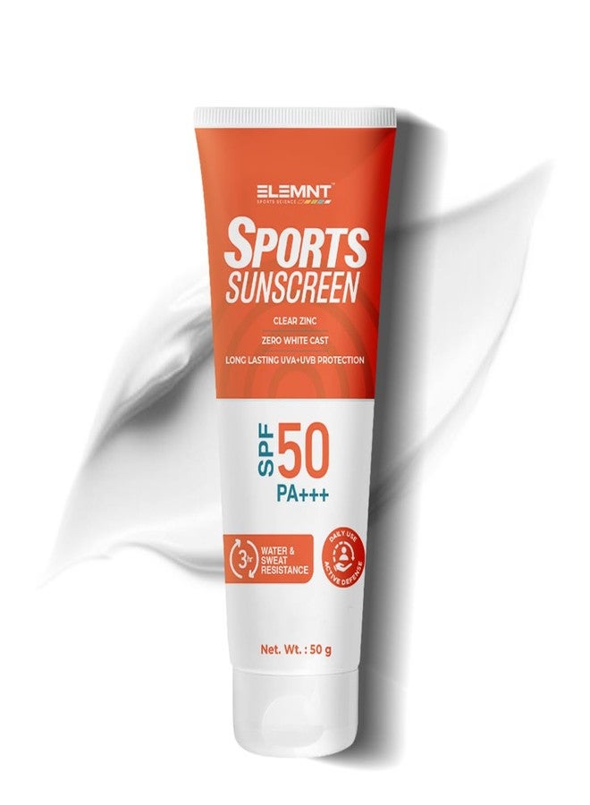 Elemnt Sports Sunscreen SPF 50 with Broad Spectrum PA+++ | No White Cast | Waterproof Sunscreen for Beaches & Pool, All Outdoor Sports (1) - Image 1