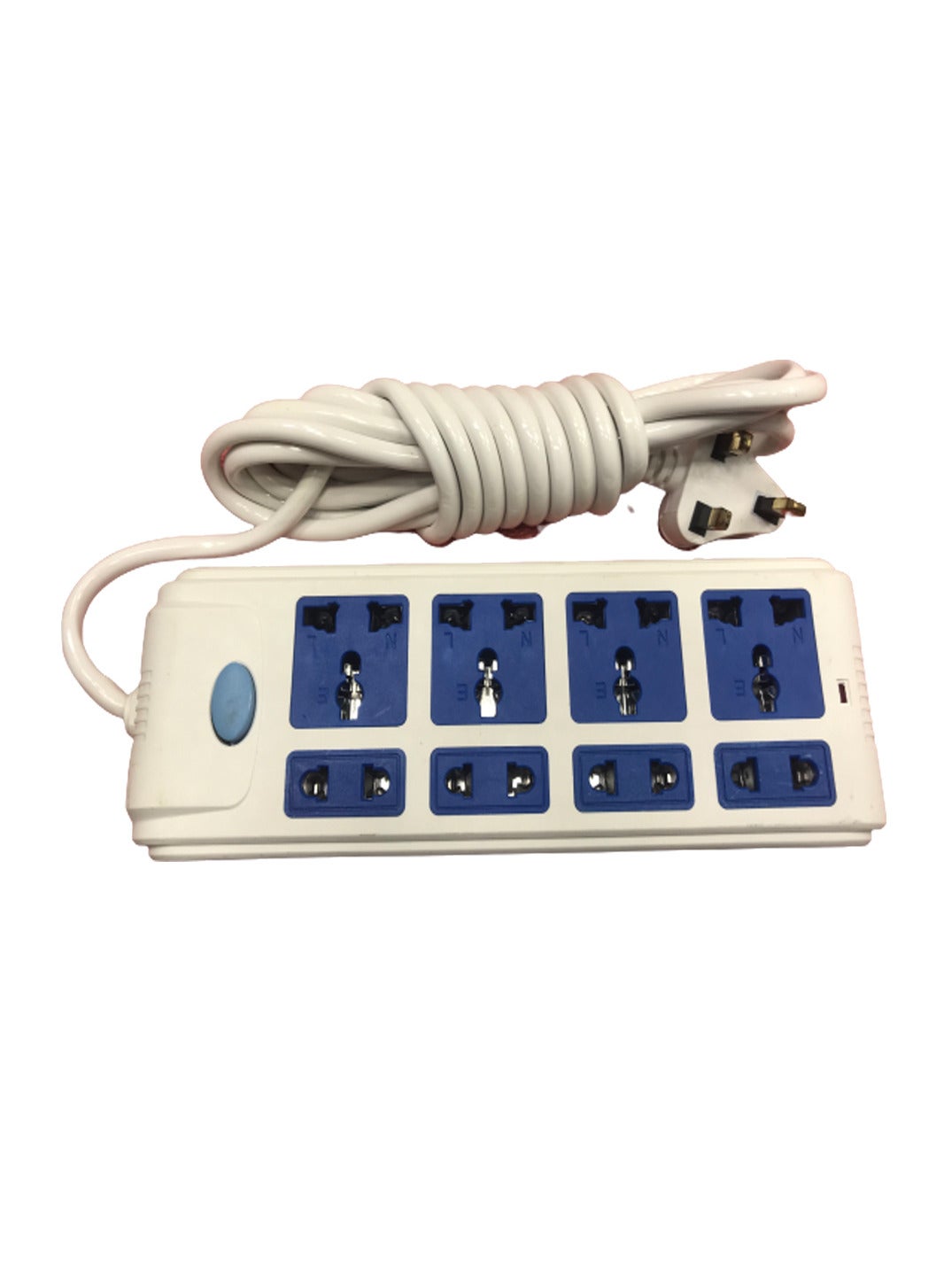 Generix Sockets Generic 3-Pin Multi-purpose Power Socket Extension With 4 Sockets, 2 ...