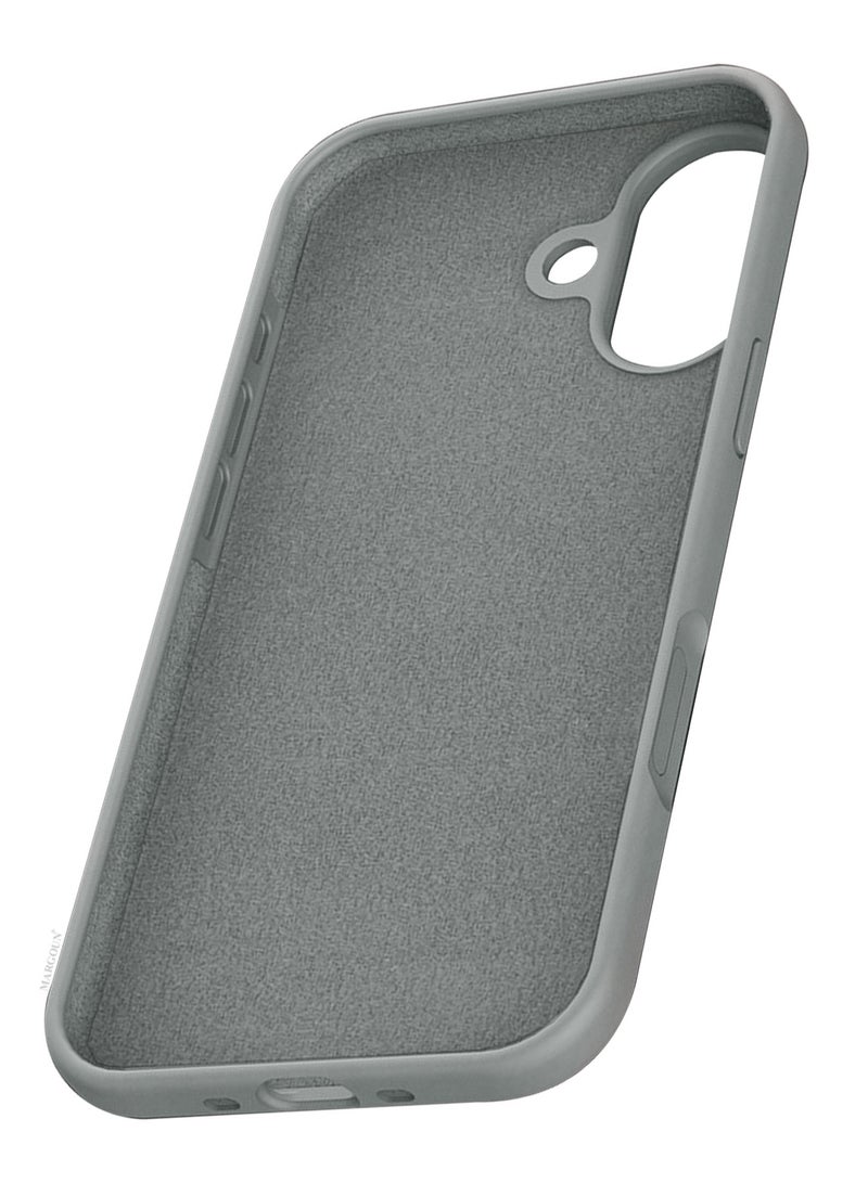 CATANES 2 Packs Silicone Protective Phone Case for iPhone 17 - Soft Anti-Scratch Microfiber Lining Ultra Slim Drop Protection Phone Cover with 3D Screen Protector - Light Grey - Image 5