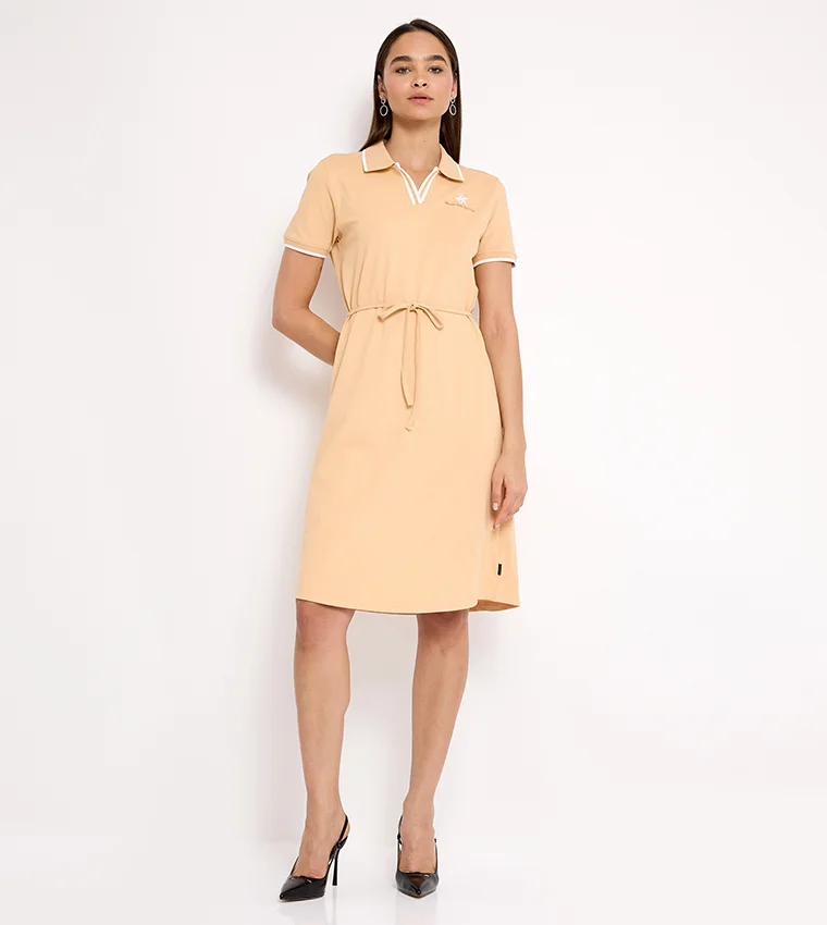 BEVERLY HILLS POLO CLUB Logo Detail Polo Dress