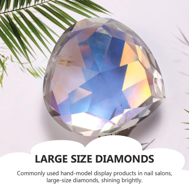 4 pcs Display Holding Model Center Heart-Shaped Glittering Wedding Love Crystal Color Decorative Tabletop Artificial Prop DIY Paperweight Simulation Showing Heart Party - Image 2