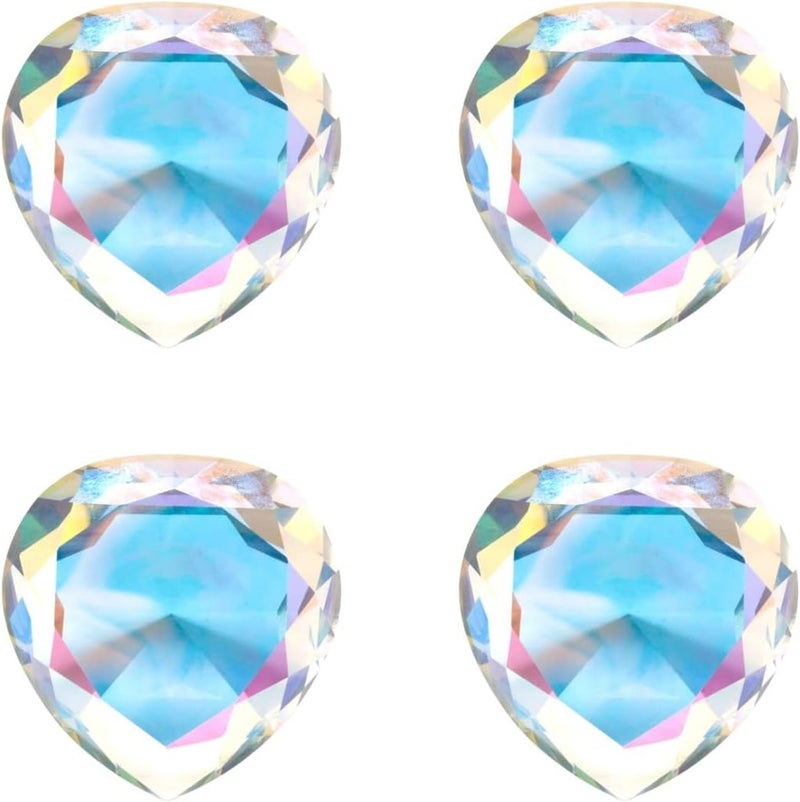 4 pcs Display Holding Model Center Heart-Shaped Glittering Wedding Love Crystal Color Decorative Tabletop Artificial Prop DIY Paperweight Simulation Showing Heart Party - Image 1