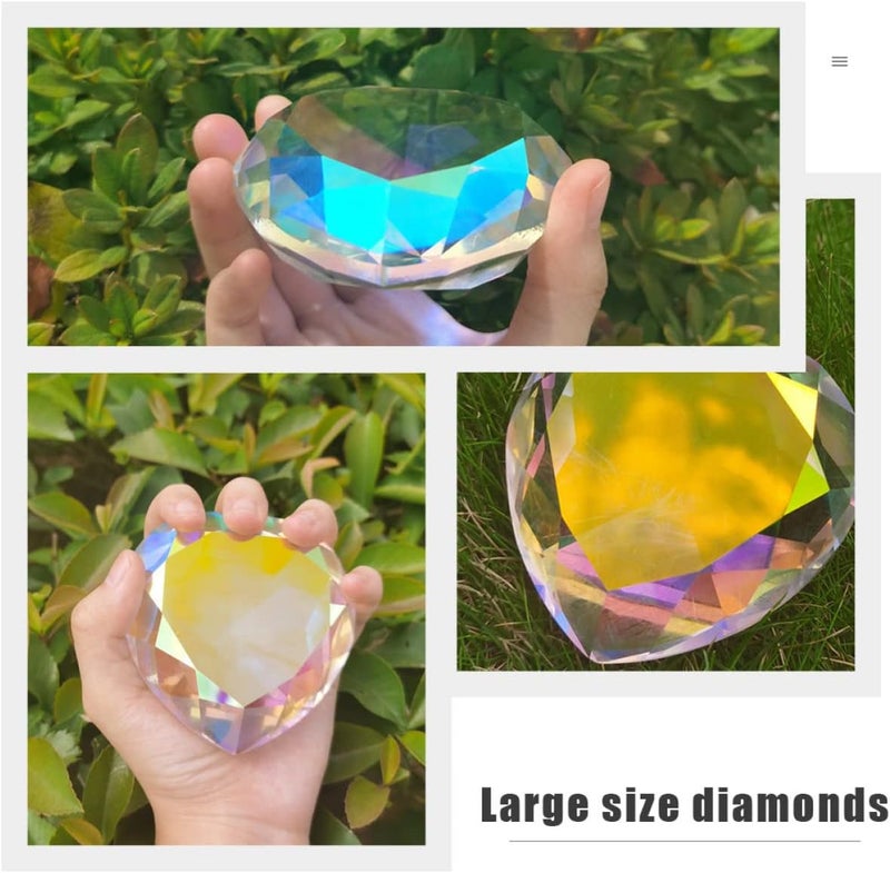 4 pcs Display Holding Model Center Heart-Shaped Glittering Wedding Love Crystal Color Decorative Tabletop Artificial Prop DIY Paperweight Simulation Showing Heart Party - Image 5