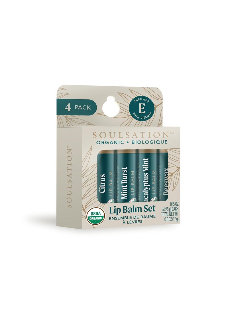SOULSATION - Organic Lip Balm Set 4PK - Image 1