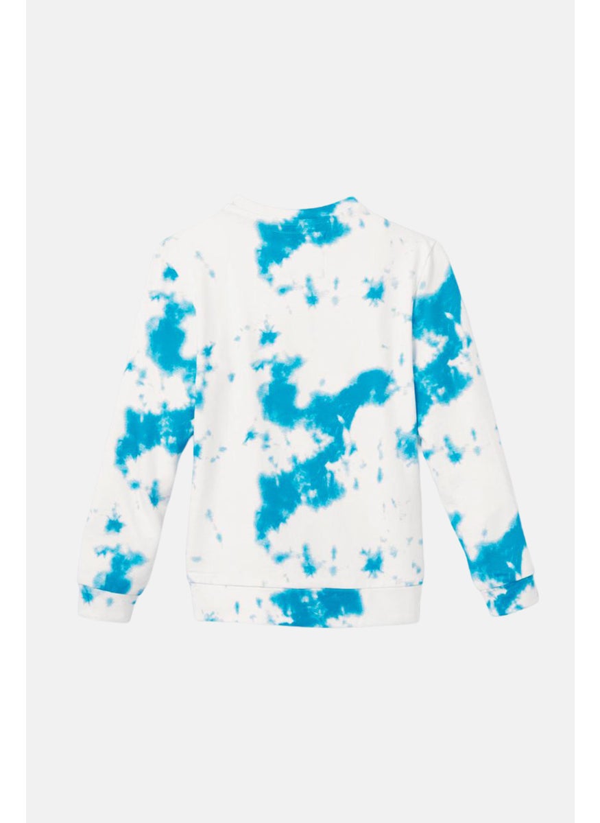 Tchibo Kids Boy Tie Dye Sweatshirt, White  - Image 3
