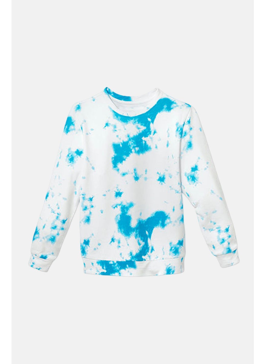Tchibo Kids Boy Tie Dye Sweatshirt, White  - Image 2