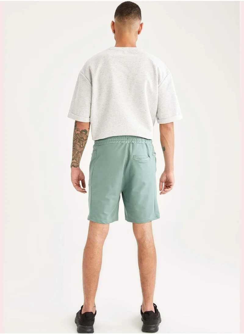 DeFacto Slim Fit Text Print Sports Short