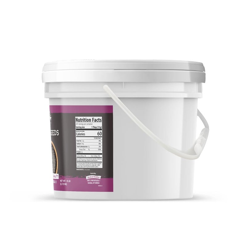 BIRCH & MEADOW 1 Gallon of Raw Chia Seeds, Nutty Flavor, Smoothies & Baked Goods - Image 3