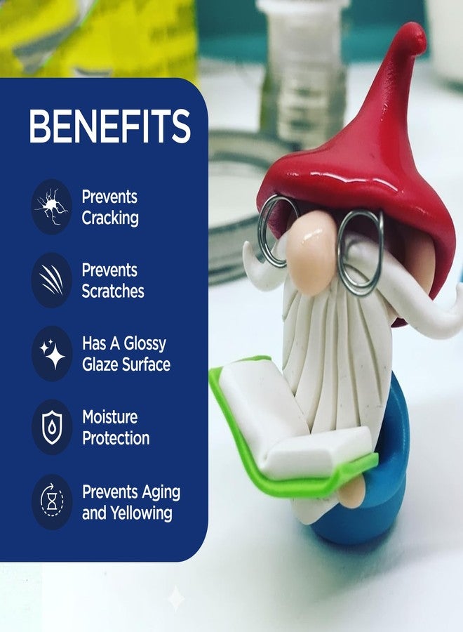 بلوبيرد طلاء الطين اللامع Bluebird Signature - 100 مل / 3.4 أونصة سائلة - يجف في الهواء ومصقول بطين البوليمر، يمنع التشقق والخدوش - Image 5