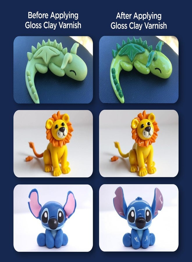 بلوبيرد طلاء الطين اللامع Bluebird Signature - 100 مل / 3.4 أونصة سائلة - يجف في الهواء ومصقول بطين البوليمر، يمنع التشقق والخدوش - Image 4