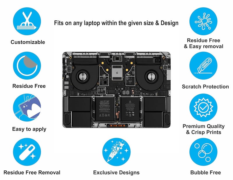 WRAP CRAFT Decal Skin Sticker Compatible with MacBook Pro 14-inch, 2021 Model Skin Designer MacBook Skin, Anti-Scratch no-Residue Vinyl Skin Sticker Wrap; MacBookPro(14,2021)-DP-062 - Image 3