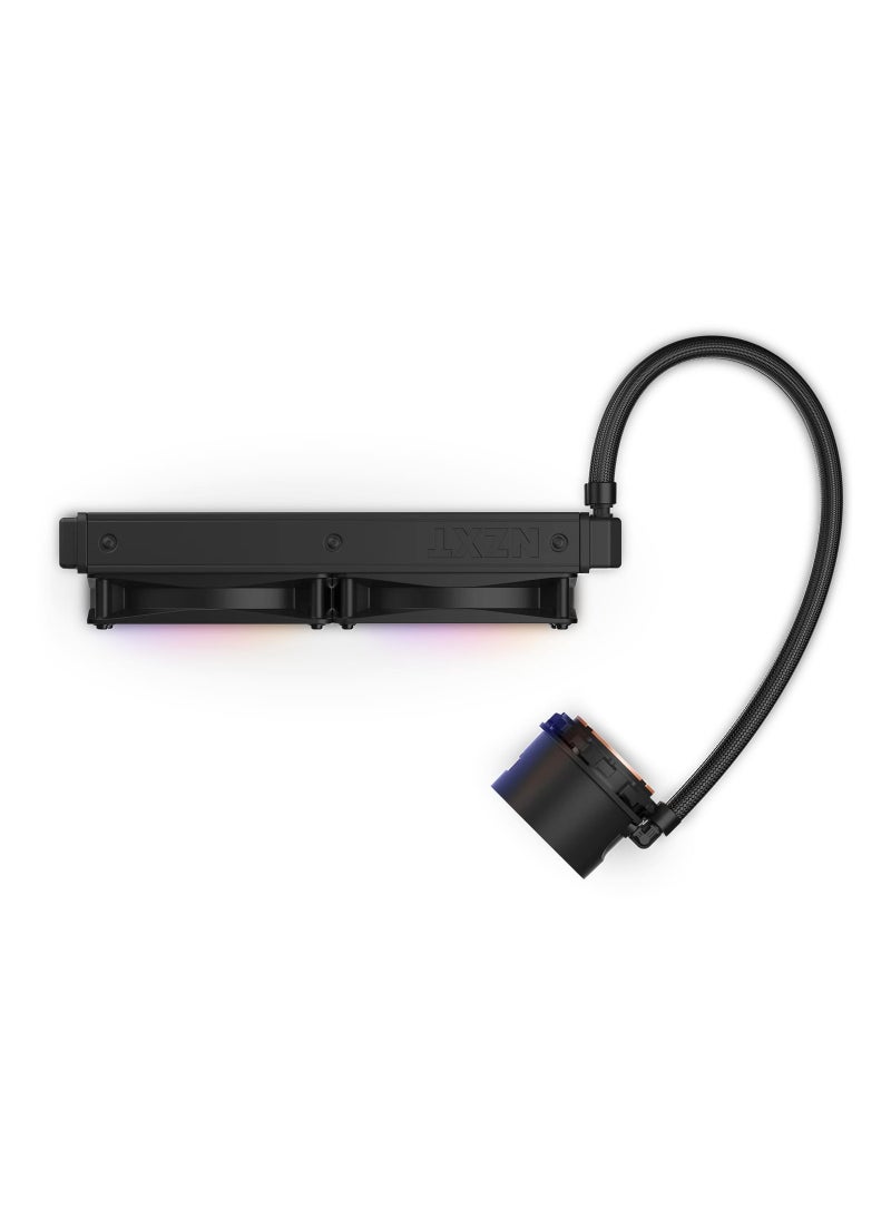 NZXT Kraken 240 RGB 240mm AIO Liquid Cooler with LCD Display and RGB Fans Black - RL-KR240-B1