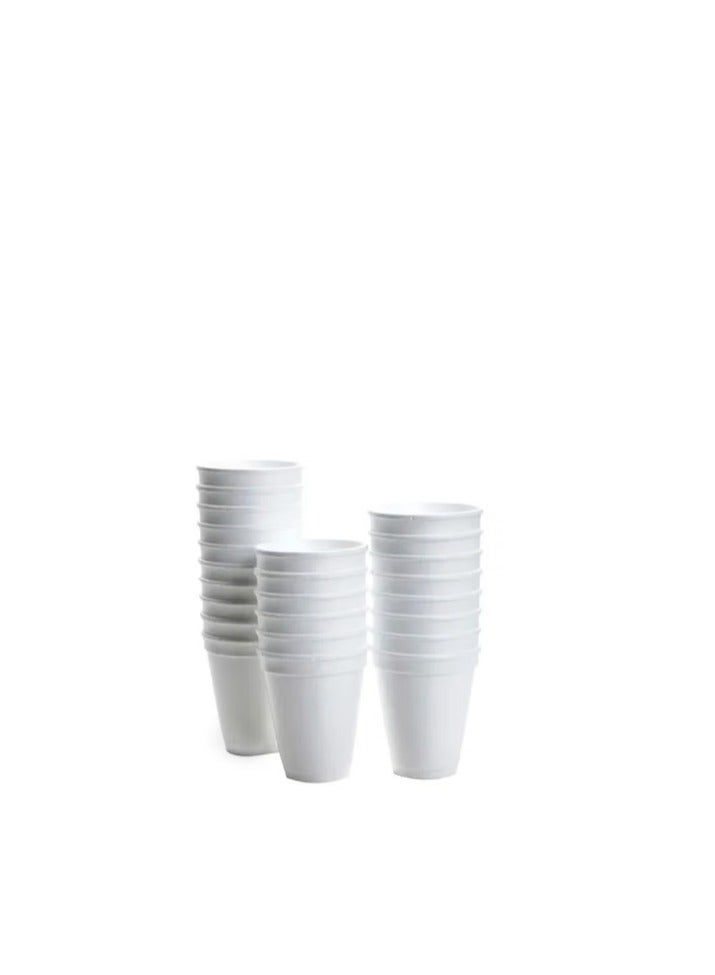 Foam Cups 6 Oz Disposable Insulated Hot and Cold Beverage Cups Pack of 1000 White - Image 1