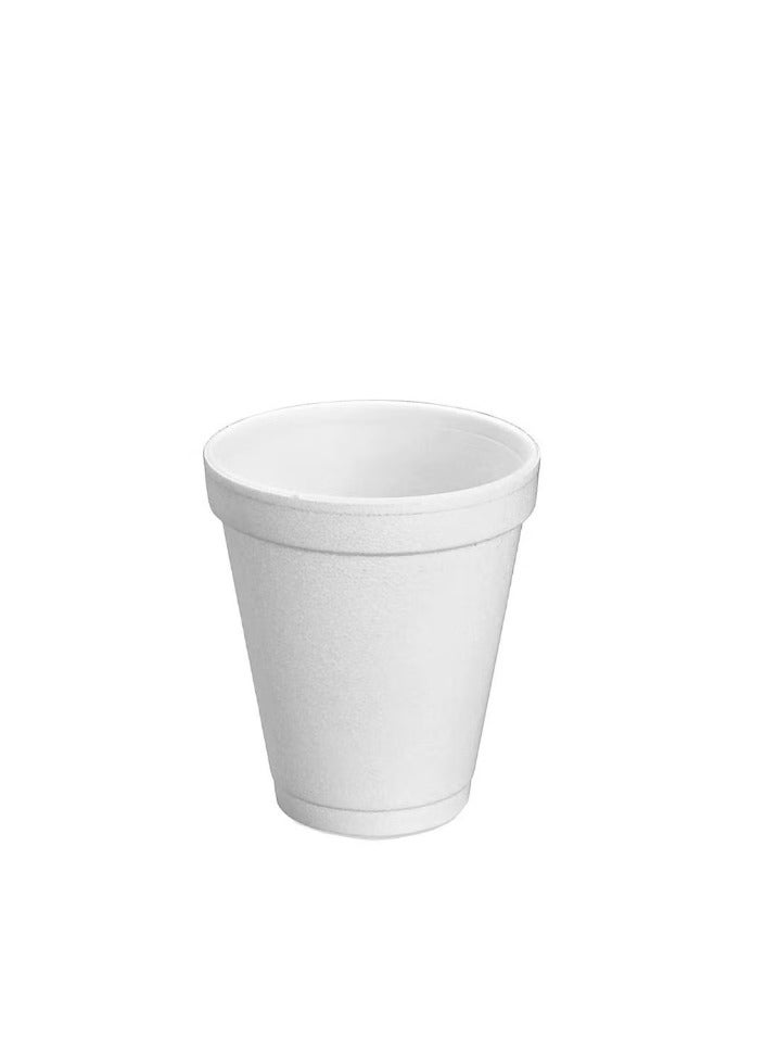Foam Cups 6 Oz Disposable Insulated Hot and Cold Beverage Cups Pack of 1000 White - Image 2