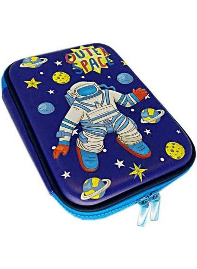 ShopNGift ShopNGift Premium Stylish Unicorn Owl Print Large Capacity Hardtop EVA Pencil Case Organizer School Kids Girls Women Pen Holder Pouch Multipurpose (Space Theme) - Image 1