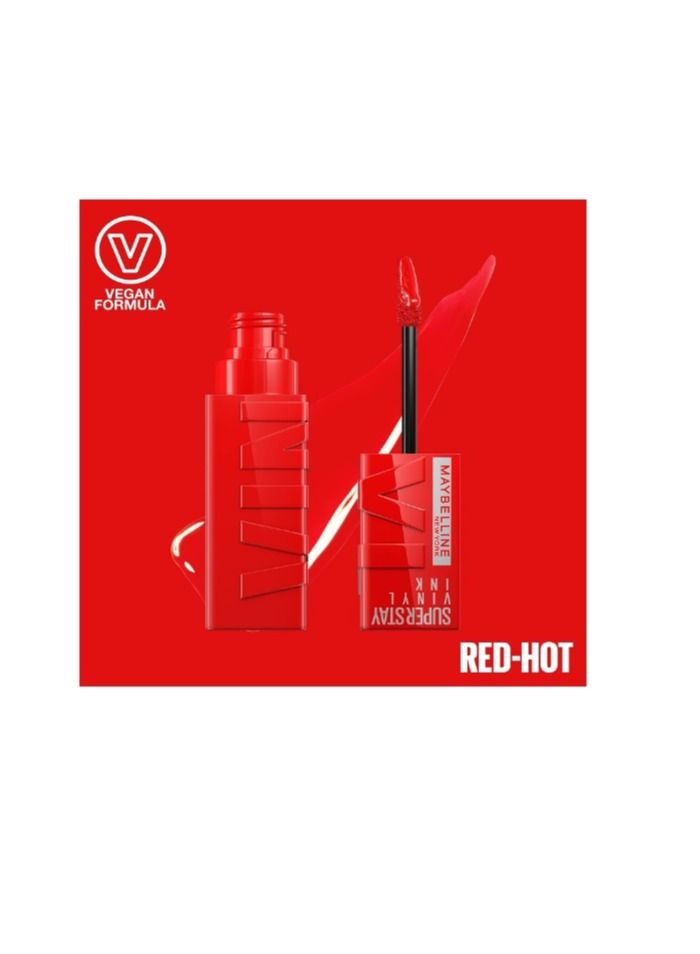 MAYBELLINE NEW YORK Superstay Vinyl Ink  Liquid Lipstick 25 Red Hot - 4.2ml - Image 3