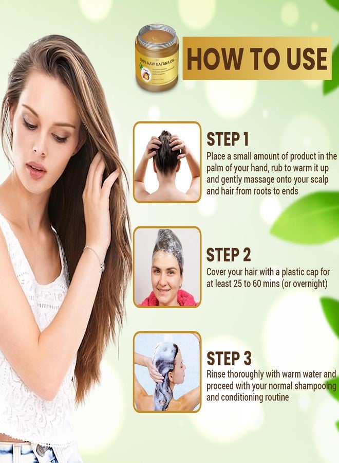 YBW Raw Batana Oil for Hair Growth by Dr. Sebi Organic Raw Honduras Oil - 100% Pure & Natural Botana Paste for Thicker, Stronger Hair for Men and Women - Image 3