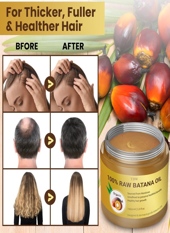 YBW Raw Batana Oil for Hair Growth by Dr. Sebi Organic Raw Honduras Oil - 100% Pure & Natural Botana Paste for Thicker, Stronger Hair for Men and Women - Image 4