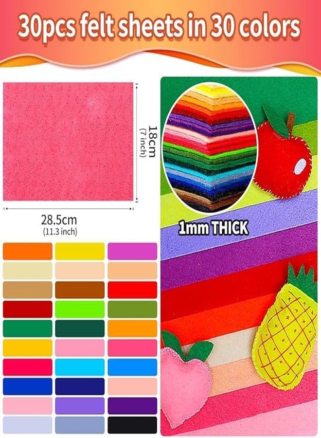 CANVASS® Non Woven Felt Fabric 1mm Thickness Polyester Cloth Felts School DIY Bundle for Sewing Dolls Crafts29.7cm X 21cm cm A4 (40) - Image 4