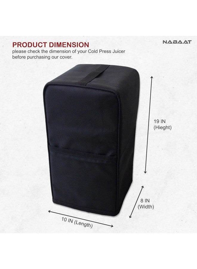 NABAAT Waterproof Cold Press Juicer/Slow Juicer Dust Cover for all types of Juicer like Agaro/Kuving/Hestia, Kitchen Standard Size, Black (8”X 10”X 19”) - Image 2