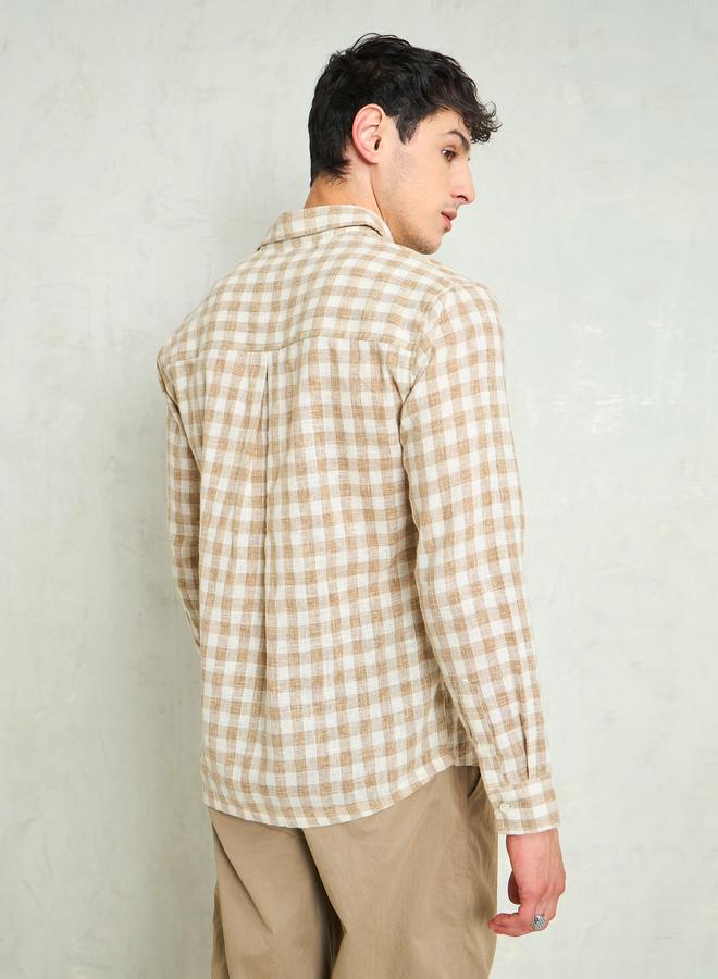 SASSAFRAS Men Checked Long Sleeve Relaxed Fit Shirt - Image 5