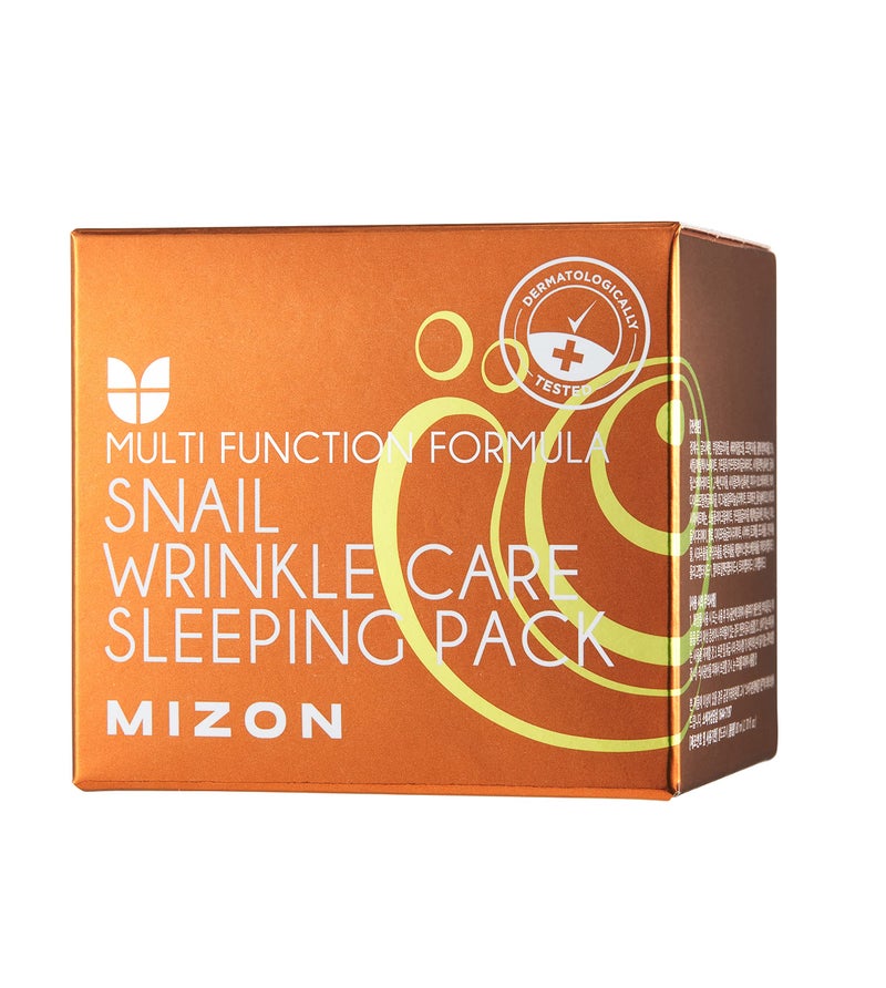 MIZON Snail Wrinkle Care Sleeping Pack Snail Mucin Nourishing mask with Adenosine Shea Butter Overnight Firming Mask for Damaged Skin Fine Line (2.7 FL oz) - Image 2