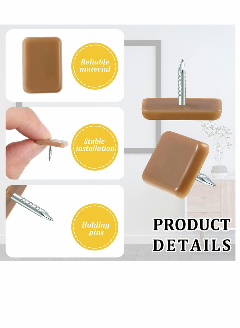 Zikra Tack-in Drawer Glides Tack Glide, Brown Furniture Slider for Repairing Dressers, Making All the Drawers Slide Smoothly and Evenly (60 Pcs) - Image 2