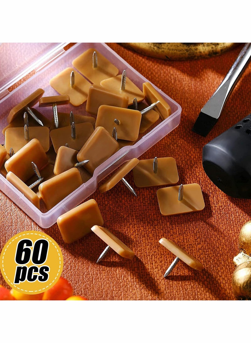 Zikra Tack-in Drawer Glides Tack Glide, Brown Furniture Slider for Repairing Dressers, Making All the Drawers Slide Smoothly and Evenly (60 Pcs) - Image 5