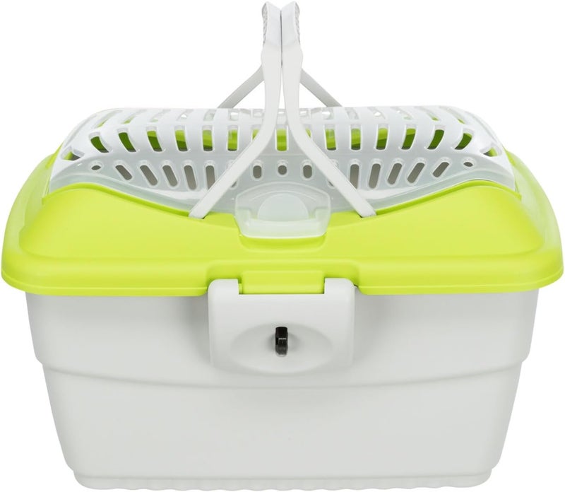 Trixie Mini Capri Transport Box, 40 x 22 x 30 cm, Light Grey/Blue - Image 3