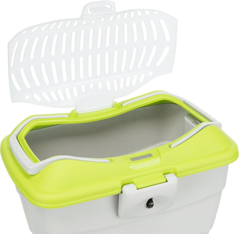 Trixie Mini Capri Transport Box, 40 x 22 x 30 cm, Light Grey/Blue - Image 4