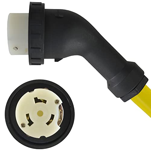 Conntek 25-Feet RV 30A to 50A Power Adapter Cord Eay Grip Handle, Power Indicator, Locking Connector - Image 4