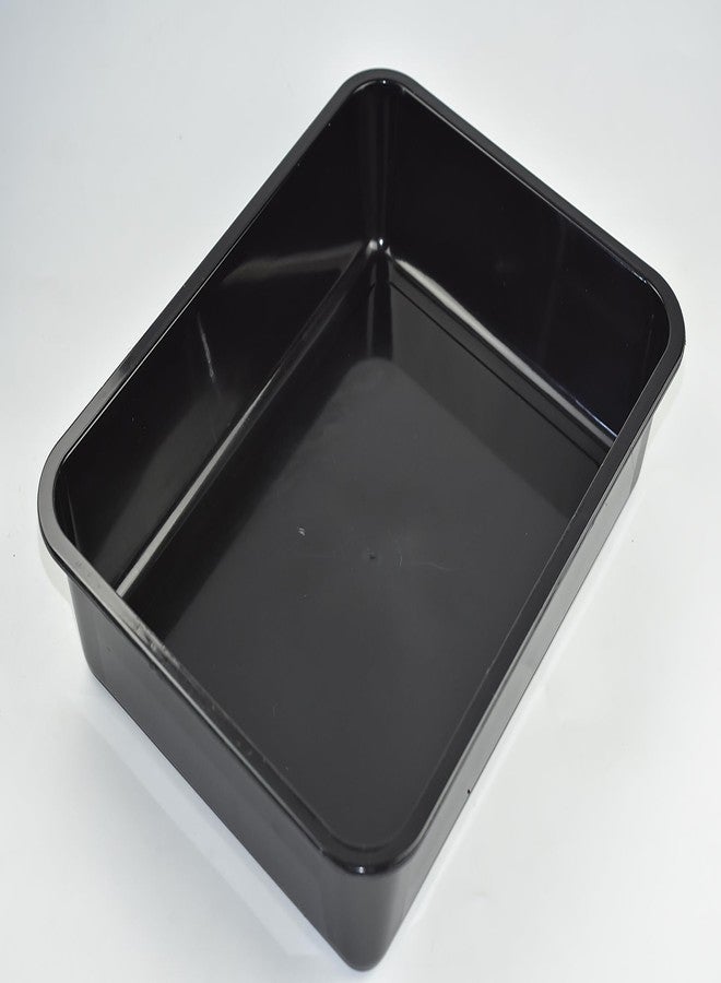 OMEM Reptile Food Bowl Large Water Dish, Wood Plate, Bowl Turtles (M=31.5 * 23.8 * 4.7, Black) - Image 4