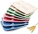WUWEOT 8 Pack Divided Food Plates 135 Wheat Straw Tray 5Compartment Unbreakable Fast Food Tray Microwave Dishwasher Safe BPA Free Lightweight - Image 2